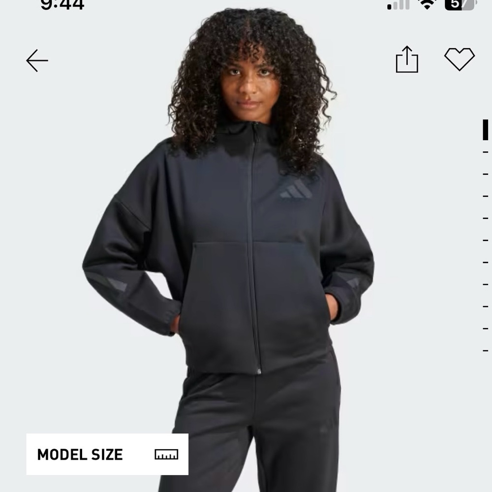 Adidas women’s black ZNE pants and jacket set